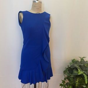 Betsy Johnson ruffles dress in electric blue